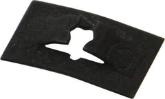 Made in USA - 3/8" Long x 9/16" Wide, Rectangular Speed Nut - 1/16" Hole Diam, Spring Steel, Black Phosphate Finish, For Nonthreaded Fasteners - USA Tool & Supply