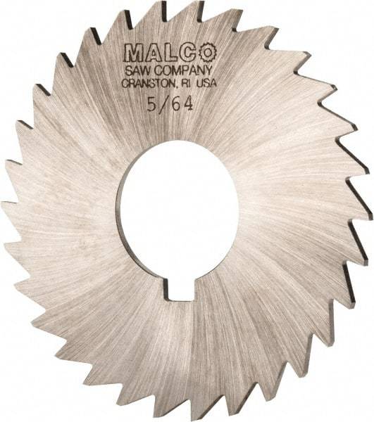 Made in USA - 3" Diam x 5/64" Blade Thickness x 1" Arbor Hole Diam, 30 Tooth Slitting and Slotting Saw - Arbor Connection, Right Hand, Uncoated, High Speed Steel, Concave Ground - USA Tool & Supply