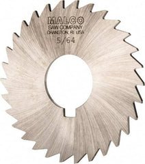 Made in USA - 3" Diam x 5/64" Blade Thickness x 1" Arbor Hole Diam, 30 Tooth Slitting and Slotting Saw - Arbor Connection, Right Hand, Uncoated, High Speed Steel, Concave Ground - USA Tool & Supply