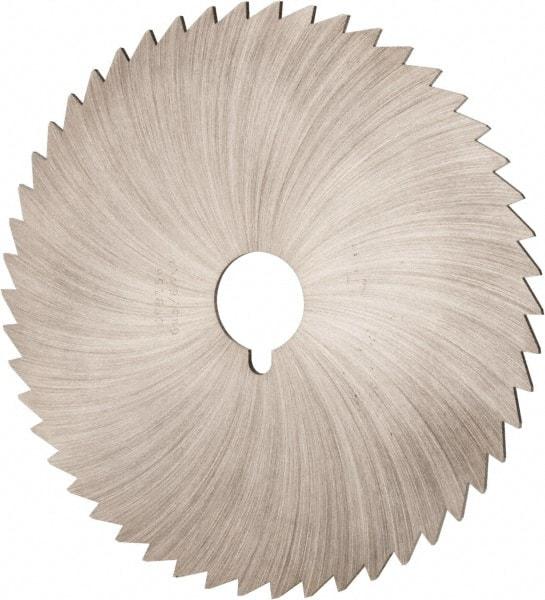 Made in USA - 6" Diam x 5/64" Blade Thickness x 1" Arbor Hole Diam, 42 Tooth Slitting and Slotting Saw - Arbor Connection, Right Hand, Uncoated, High Speed Steel, Concave Ground - USA Tool & Supply