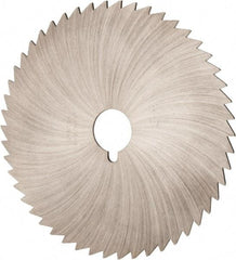 Made in USA - 6" Diam x 5/64" Blade Thickness x 1" Arbor Hole Diam, 42 Tooth Slitting and Slotting Saw - Arbor Connection, Right Hand, Uncoated, High Speed Steel, Concave Ground - USA Tool & Supply