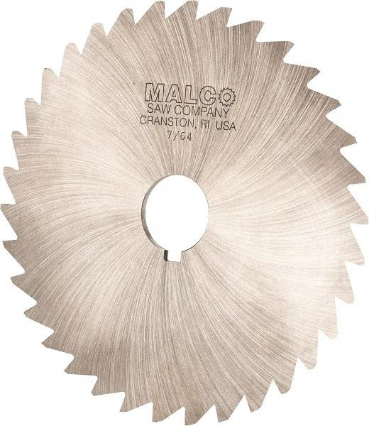 Made in USA - 6" Diam x 7/64" Blade Thickness x 1" Arbor Hole Diam, 50 Tooth Slitting and Slotting Saw - Arbor Connection, Right Hand, Uncoated, High Speed Steel, Concave Ground, Contains Keyway - USA Tool & Supply