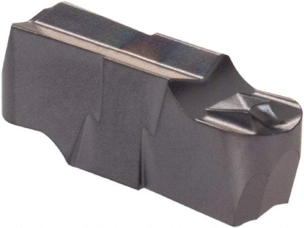 Iscar - 400200GIFI E Grade IC908, 4mm Cutting Width Carbide Grooving Insert - 14mm Max Depth of Cut, Neutral, 2mm Corner Radius, TiAlN Finish - USA Tool & Supply
