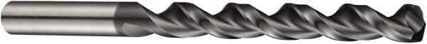 DORMER - 19/32" 130° Cobalt Jobber Drill - AlCrN Finish, Right Hand Cut, Parabolic Flute, Straight Shank, 181mm OAL, PFX Point - USA Tool & Supply