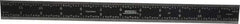 SPI - 12" Long, 1/64, 1/50, 1/32, 1/10" Graduation, Rigid Steel Rule - 3R Graduation Style, 1" Wide, Black, Black Chrome Finish - USA Tool & Supply