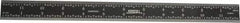 SPI - 12" Long, 1/64, 1/32, 1/16, 1/8" Graduation, Rigid Steel Rule - 4R Graduation Style, 1" Wide, Black, Black Chrome Finish - USA Tool & Supply