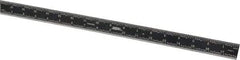 SPI - 18" Long, 1/64, 1/32, 1/16, 1/8" Graduation, Rigid Steel Rule - 4R Graduation Style, 1-1/8" Wide, Black, Black Chrome Finish - USA Tool & Supply