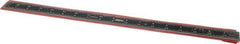 SPI - 18" Long, 1/100, 1/64, 1/50, 1/32" Graduation, Rigid Steel Rule - 16R Graduation Style, 1-1/8" Wide, Black, Black Chrome Finish - USA Tool & Supply