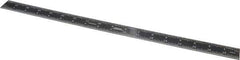 SPI - 18" Long, 1/64, 1/32" and 0.5, 1mm Graduation, Rigid Steel Rule - English/Metric Graduation Style, 1-1/8" Wide, Black, Black Chrome Finish - USA Tool & Supply