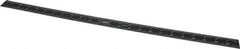 SPI - 24" Long, 1/100, 1/64, 1/32, 1/10" Graduation, Rigid Steel Rule - 5R Graduation Style, 1-1/8" Wide, Black, Black Chrome Finish - USA Tool & Supply