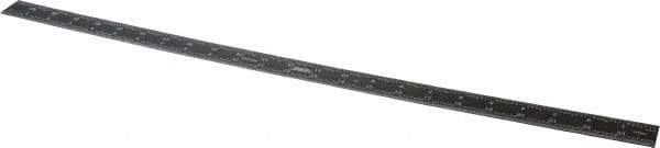 SPI - 24" Long, 1/100, 1/64, 1/50, 1/32" Graduation, Rigid Steel Rule - 16R Graduation Style, 1-1/8" Wide, Black, Black Chrome Finish - USA Tool & Supply