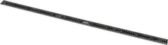 SPI - 12" Long, 1/64, 1/50, 1/32, 1/10" Graduation, Flexible Steel Rule - 3R Graduation Style, 1/2" Wide, Black, Black Chrome Finish - USA Tool & Supply
