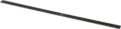 SPI - 12" Long, 1/100, 1/64, 1/50, 1/32" Graduation, Flexible Steel Rule - 16R Graduation Style, 1/2" Wide, Black, Black Chrome Finish - USA Tool & Supply