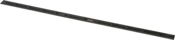 SPI - 12" Long, 1/64, 1/32" and 0.5, 1mm Graduation, Flexible Steel Rule - English/Metric Graduation Style, 1/2" Wide, Black, Black Chrome Finish - USA Tool & Supply
