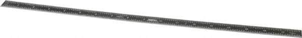 SPI - 18" Long, 1/64, 1/50, 1/32, 1/10" Graduation, Flexible Steel Rule - 3R Graduation Style, 3/4" Wide, Black, Black Chrome Finish - USA Tool & Supply