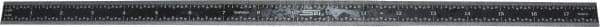 SPI - 18" Long, 1/64, 1/32, 1/16, 1/8" Graduation, Flexible Steel Rule - 4R Graduation Style, 3/4" Wide, Black, Black Chrome Finish - USA Tool & Supply