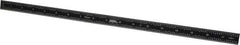 SPI - 18" Long, 1/100, 1/64, 1/32, 1/10" Graduation, Flexible Steel Rule - 5R Graduation Style, 3/4" Wide, Black, Black Chrome Finish - USA Tool & Supply
