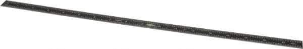 SPI - 18" Long, 1/100, 1/64, 1/50, 1/32" Graduation, Flexible Steel Rule - 16R Graduation Style, 3/4" Wide, Black, Black Chrome Finish - USA Tool & Supply