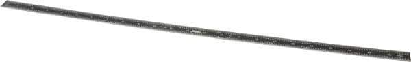 SPI - 24" Long, 1/64, 1/50, 1/32, 1/10" Graduation, Flexible Steel Rule - 3R Graduation Style, 3/4" Wide, Black, Black Chrome Finish - USA Tool & Supply