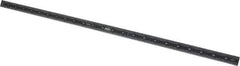 SPI - 24" Long, 1/100, 1/64, 1/32, 1/10" Graduation, Flexible Steel Rule - 5R Graduation Style, 3/4" Wide, Black, Black Chrome Finish - USA Tool & Supply