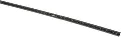 SPI - 24" Long, 1/100, 1/64, 1/50, 1/32" Graduation, Flexible Steel Rule - 16R Graduation Style, 3/4" Wide, Black, Black Chrome Finish - USA Tool & Supply