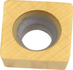 Kennametal - SPEB322 Grade KC725M Carbide Milling Insert - TiN/TiCN/TiN Finish, 0.1252" Thick, 0.3752" Inscribed Circle, 0.8mm Corner Radius - USA Tool & Supply