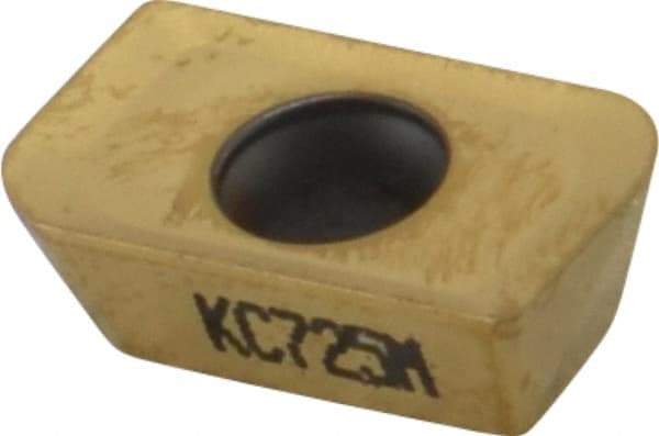 Kennametal - APKT2638 Grade KC725M Carbide Milling Insert - TiN/TiCN/TiN Finish, 3/16" Thick, 3.2mm Corner Radius - USA Tool & Supply