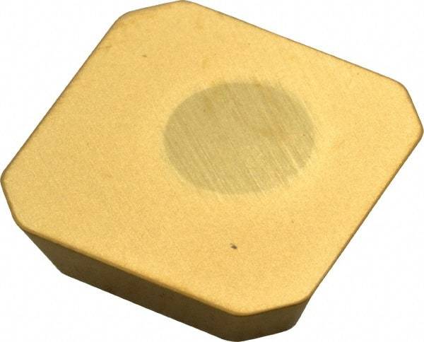 Kennametal - SEAN42 LN Grade KC725M Carbide Milling Insert - TiN/TiCN/TiN Finish, 0.1252" Thick, 1/2" Inscribed Circle, 1.14mm Corner Radius - USA Tool & Supply