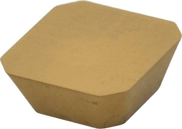 Kennametal - SEAN43 LN Grade KC725M Carbide Milling Insert - TiN/TiCN/TiN Finish, 0.1874" Thick, 1/2" Inscribed Circle, 1.14mm Corner Radius - USA Tool & Supply