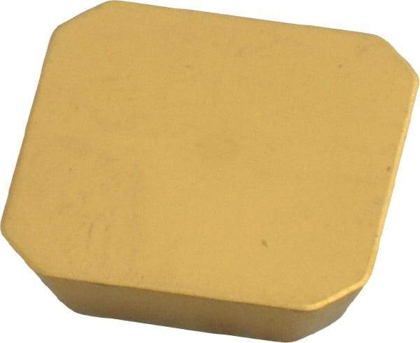 Kennametal - SEKN42 GN Grade KC725M Carbide Milling Insert - TiN/TiCN/TiN Finish, 0.1252" Thick, 1/2" Inscribed Circle, 1mm Corner Radius - USA Tool & Supply