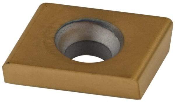 Kennametal - CDE322 Grade KC725M Carbide Milling Insert - TiN/TiCN/TiN Finish, 0.15" Thick, 0.8mm Corner Radius - USA Tool & Supply