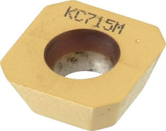 Kennametal - SEHW43 Grade KC715M Carbide Milling Insert - TiN/TiCN/TiN Finish, 3/16" Thick, 1/2" Inscribed Circle, 1mm Corner Radius - USA Tool & Supply