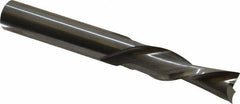 Onsrud - 3/8" Cutting Diam x 1-1/4" Length of Cut, 2 Flute, Downcut Spiral Router Bit - Uncoated, Right Hand Cut, Solid Carbide, 3" OAL x 3/8" Shank Diam, Double Edge, 30° Helix Angle - USA Tool & Supply