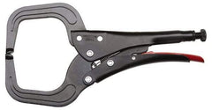 Proto - 11-3/16" OAL C-Clamp Locking Pliers - 15/32" Jaw Width, 3-45/64" Jaw Depth, 3-15/16" Jaw Opening, Standard Handle - USA Tool & Supply