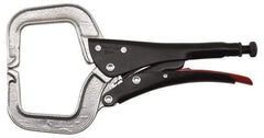 Proto - 11-3/8" OAL C-Clamp Locking Pliers - 15/32" Jaw Width, 3-9/64" Jaw Depth, 3-17/32" Jaw Opening, Standard Handle - USA Tool & Supply