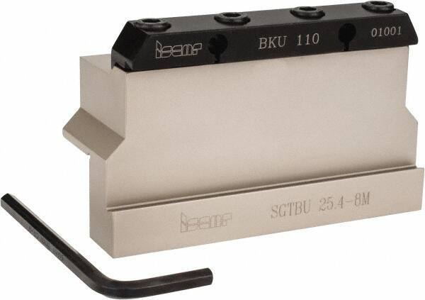 Iscar - Tool Block Style SGTBU, 1.77" Blade Height, 4.331" OAL, 2.76"& OAH, Indexable Cutoff Blade Tool Block - 1" Shank Height, 0.906" Shank Width, Through Coolant, Series Tool Blocks - USA Tool & Supply