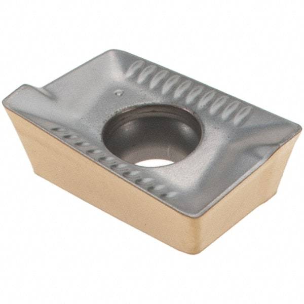 Iscar - APKT1003 76 Grade IC330 Carbide Milling Insert - TiCN/TiN Finish, 0.1366" Thick, 0.5mm Corner Radius - USA Tool & Supply