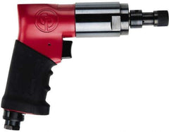 Chicago Pneumatic - 1/4" Bit Holder, 900 RPM, Pistol Grip Handle Air Screwdriver - 230 In/Lb Torque, 1/4 NPT Inlet, 2.5 CFM - USA Tool & Supply