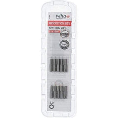 Wiha - 5mm Hex Screwdriver Bit - 1/4" Drive, 1" OAL - USA Tool & Supply