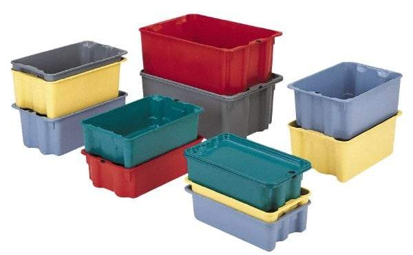 LEWISBins+ - 500 Lb Load Capacity Blue Fiberglass Tote Container - Stacking, Nesting, 24.3" Long x 14.8" Wide x 5.1" High - USA Tool & Supply
