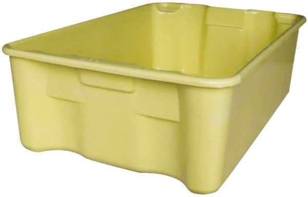 MFG Tray - 300 Lb Load Capacity Yellow Fiberglass Tote Container - Stacking, Nesting, 19.3" Long x 12-1/2" Wide x 6" High - USA Tool & Supply