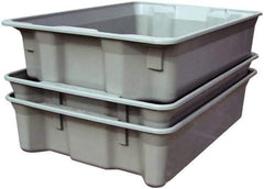 MFG Tray - 500 Lb Load Capacity White Fiberglass Tote Container - Stacking, Nesting, 42-1/2" Long x 20" Wide x 14.3" High - USA Tool & Supply