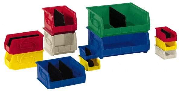 LEWISBins+ - 25 Lb. Load Capacity, 7-3/8" Deep, Green Polypropylene Hopper Stacking Bin - 3" High x 4-1/8" Wide x 7-3/8" Long - USA Tool & Supply