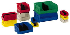 LEWISBins+ - 40 Lb. Load Capacity, 14-3/4" Deep, Blue Polypropylene Hopper Stacking Bin - 7" High x 16-1/2" Wide x 14-3/4" Long - USA Tool & Supply