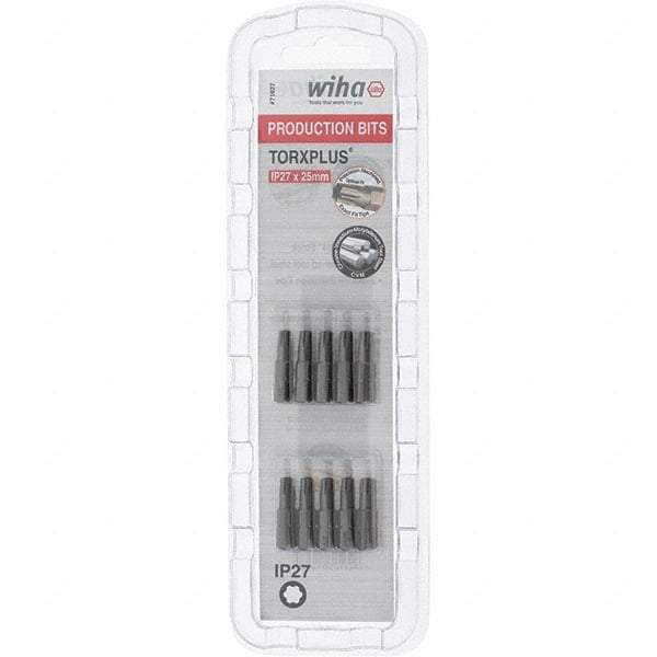 Wiha - 1/4" Drive IP27 Torx Plus Screwdriver Bit - 1" OAL, Insert Bit - USA Tool & Supply