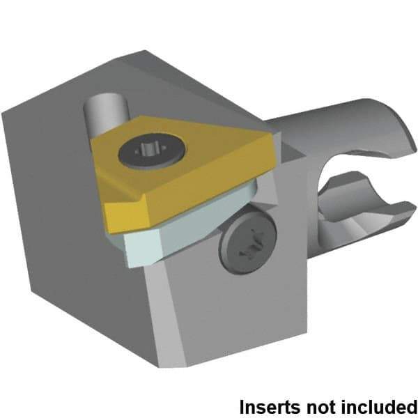 Kennametal - Insert Style LT 16EL, 20mm Head Length, Left Hand Cut, External Modular Threading Cutting Unit Head - System Size KM16, 10mm Center to Cutting Edge, Series KM Micro - USA Tool & Supply