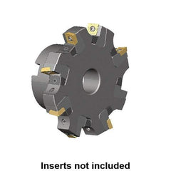 Kennametal - Shell Mount Connection, 0.63" Cutting Width, 1.709" Depth of Cut, 160mm Cutter Diam, 1.5748" Hole Diam, 10 Tooth Indexable Slotting Cutter - KSSM Toolholder, SP.T 10T3.. Insert, Neutral Cutting Direction - USA Tool & Supply