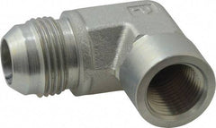Parker - 3/4" Tube OD, 37° Steel Flared Tube Female Elbow - 1/2 NPTF, Flare x FNPTF Ends - USA Tool & Supply