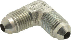 Parker - 1/4" Tube OD, 37° Steel Flared Tube Union Elbow - Flare x Flare Ends - USA Tool & Supply