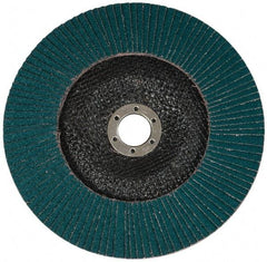 3M - 36 Grit, 7" Disc Diam, 7/8" Center Hole, Type 27 Zirconia Alumina Flap Disc - Cloth Backing, Arbor Attaching System, Coated - USA Tool & Supply